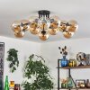 Gastor ceiling light 91 cm Amber, 12-light sources