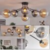 Gastor ceiling light 74 cm Amber, clear, Smoke-coloured, 6-light sources