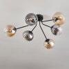 Gastor ceiling light 74 cm Amber, clear, Smoke-coloured, 6-light sources