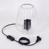 Telhais table lamp, Reading light black, transparent, clear, 1-light source