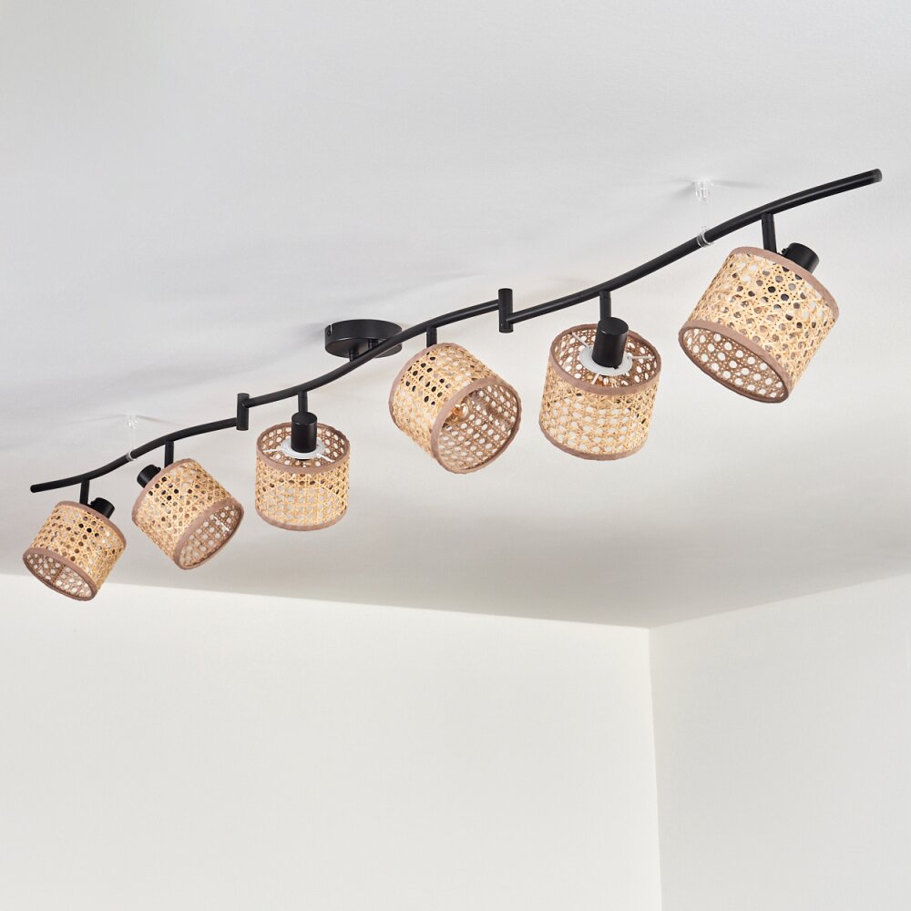 Ramila ceiling light black, 6-light sources