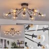 Gastor ceiling light 91 cm clear, 12-light sources