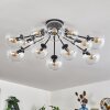 Gastor ceiling light 91 cm clear, 12-light sources