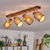 Kinnared ceiling light, ceiling spotlight chrome, dark brown, 4-light sources