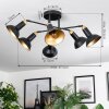 Vouzy ceiling light black, 6-light sources