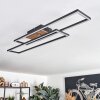 Macos ceiling light, ceiling spotlight LED brown, Wood like finish, black, 1-light source