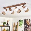 Fallhagen ceiling light chrome, dark brown, 4-light sources