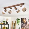 Fallhagen ceiling light chrome, dark brown, 4-light sources