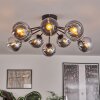 Gastor ceiling light 83 cm chrome, clear, 10-light sources