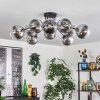 Gastor ceiling light 83 cm chrome, clear, 10-light sources