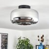 Boza ceiling light chrome, Smoke-coloured, 1-light source