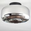 Boza ceiling light chrome, Smoke-coloured, 1-light source