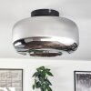 Boza ceiling light chrome, Smoke-coloured, 1-light source