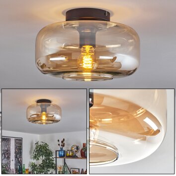 Boza ceiling light Amber, 1-light source