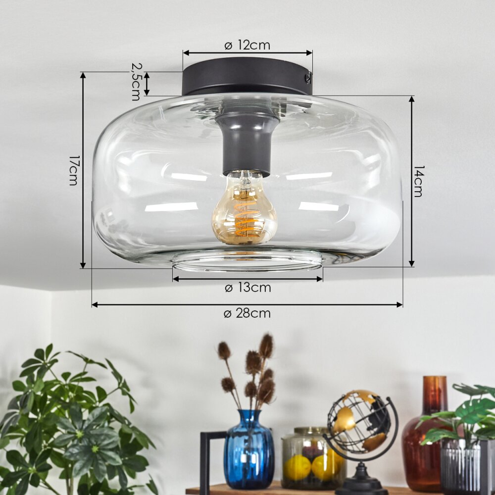 Boza ceiling light clear, 1-light source