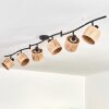 Granja ceiling light black, 6-light sources