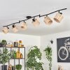 Cavaca ceiling light black, 6-light sources