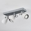 Lomma ceiling light brushed steel, 3-light sources