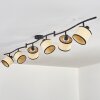 Chellas ceiling light black, 6-light sources