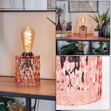 Sonhim table lamp pink, black, 1-light source