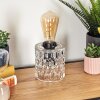 Sonhim table lamp black, transparent, clear, 1-light source