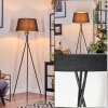 Bassagoda floor lamp black, white, 1-light source