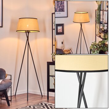 Chellas floor lamp beige, black, 1-light source