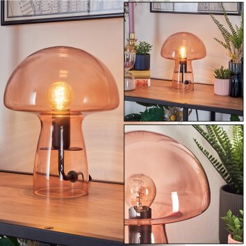 Mushroom Shaped  Almagre table lamp black, 1-light source