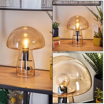 Mushroom Shaped  Almagre table lamp black, 1-light source