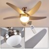 Ceiling Fan Morino matt nickel, silver, 2-light sources, Remote control