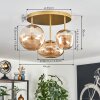 Zernez ceiling light gold, 3-light sources