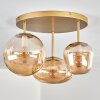 Zernez ceiling light gold, 3-light sources