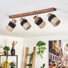 Fallhagen ceiling light chrome, dark brown, 4-light sources