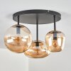 Zernez ceiling light black, 3-light sources