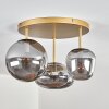 Zernez ceiling light gold, 3-light sources