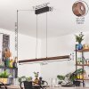 Carbellino pendant light LED dark brown, black, 1-light source