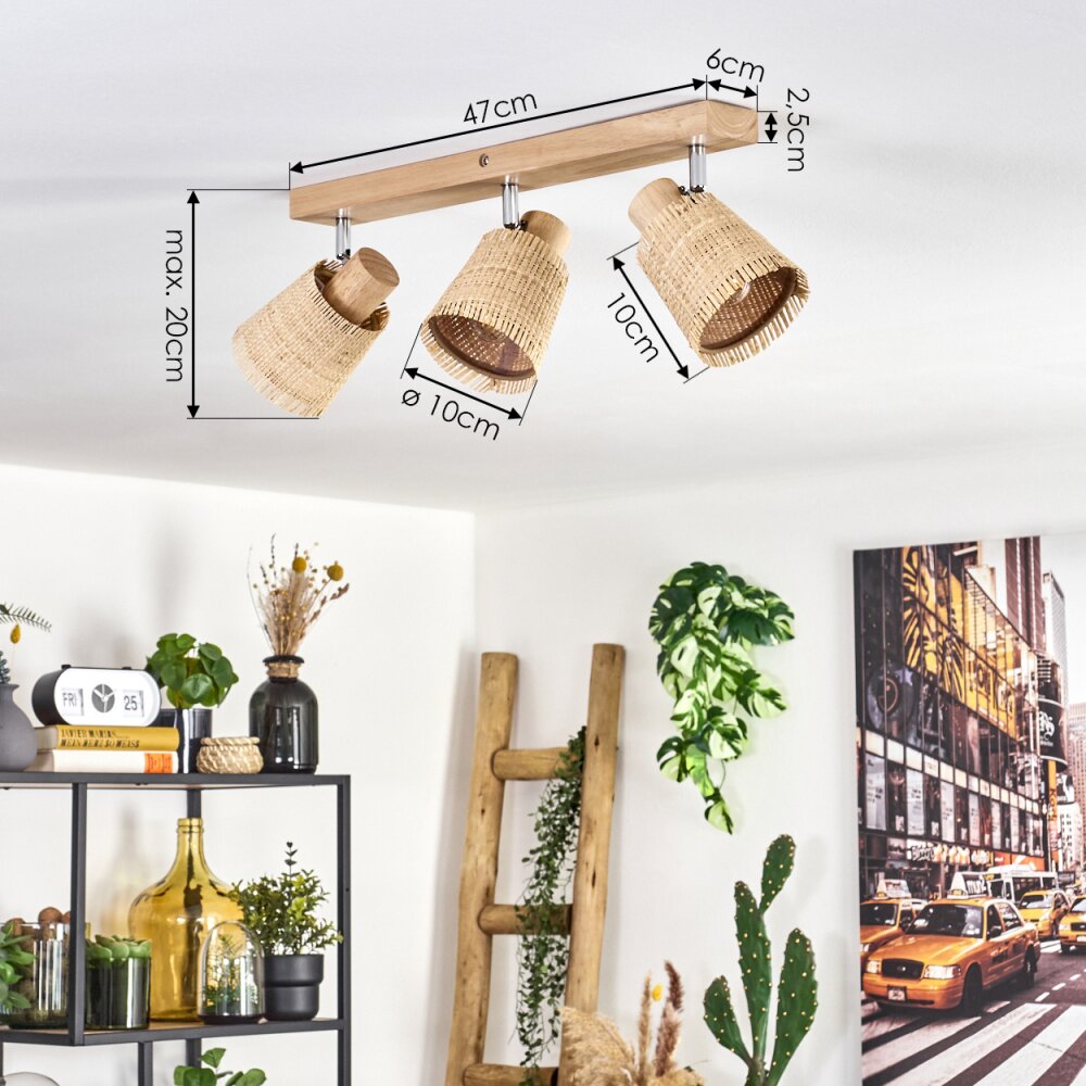 Lindberg ceiling light chrome, Ecru, 3-light sources
