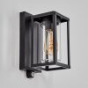 Portalis outdoor wall light black, 1-light source, Motion sensor