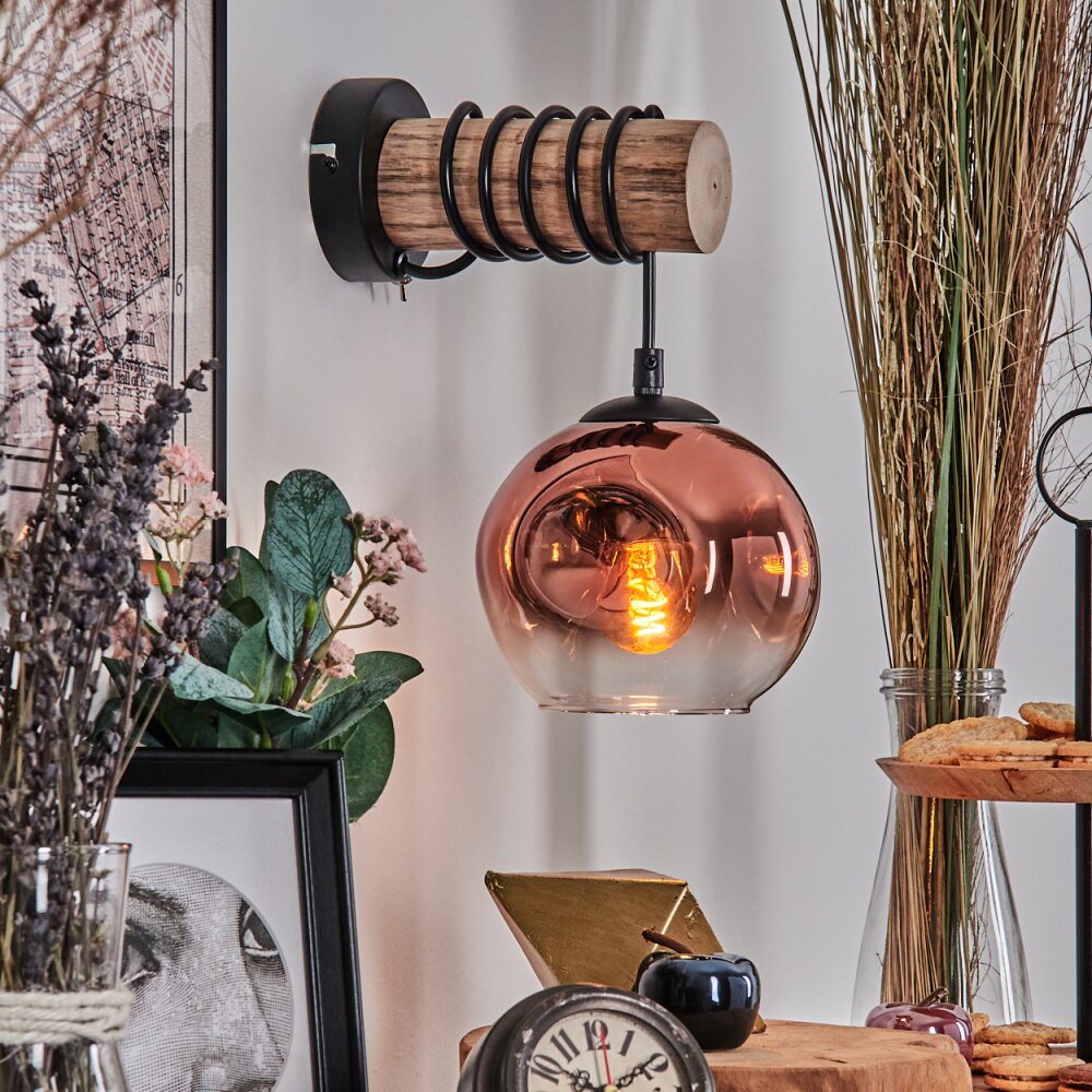 Ripoll globe light, wall light Ecru, black, 1-light source