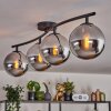 Gastor ceiling light chrome, Smoke-coloured, 4-light sources