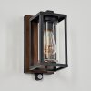 Portalis outdoor wall light brown, Wood like finish, black, 1-light source, Motion sensor