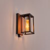 Portalis outdoor wall light brown, Wood like finish, black, 1-light source, Motion sensor