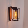 Portalis outdoor wall light brown, Wood like finish, black, 1-light source, Motion sensor