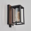 Portalis outdoor wall light brown, Wood like finish, black, 1-light source, Motion sensor