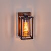 Portalis outdoor wall light brown, Wood like finish, black, 1-light source, Motion sensor