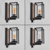 Portalis outdoor wall light brown, Wood like finish, black, 1-light source, Motion sensor