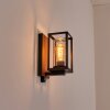 Portalis outdoor wall light brown, Wood like finish, black, 1-light source, Motion sensor