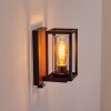 Portalis outdoor wall light brown, Wood like finish, black, 1-light source, Motion sensor