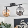 Gastor ceiling light, globe light Amber, Smoke-coloured, 2-light sources