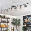 Gastor ceiling light, globe light Amber, clear, Smoke-coloured, 6-light sources